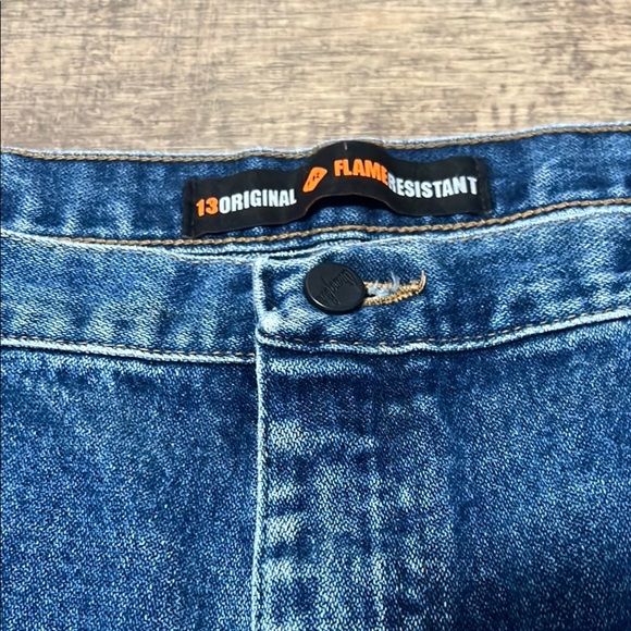 Wrangler  flame resistant Blue Denim Jeans 40x30 - Picture 4 of 6